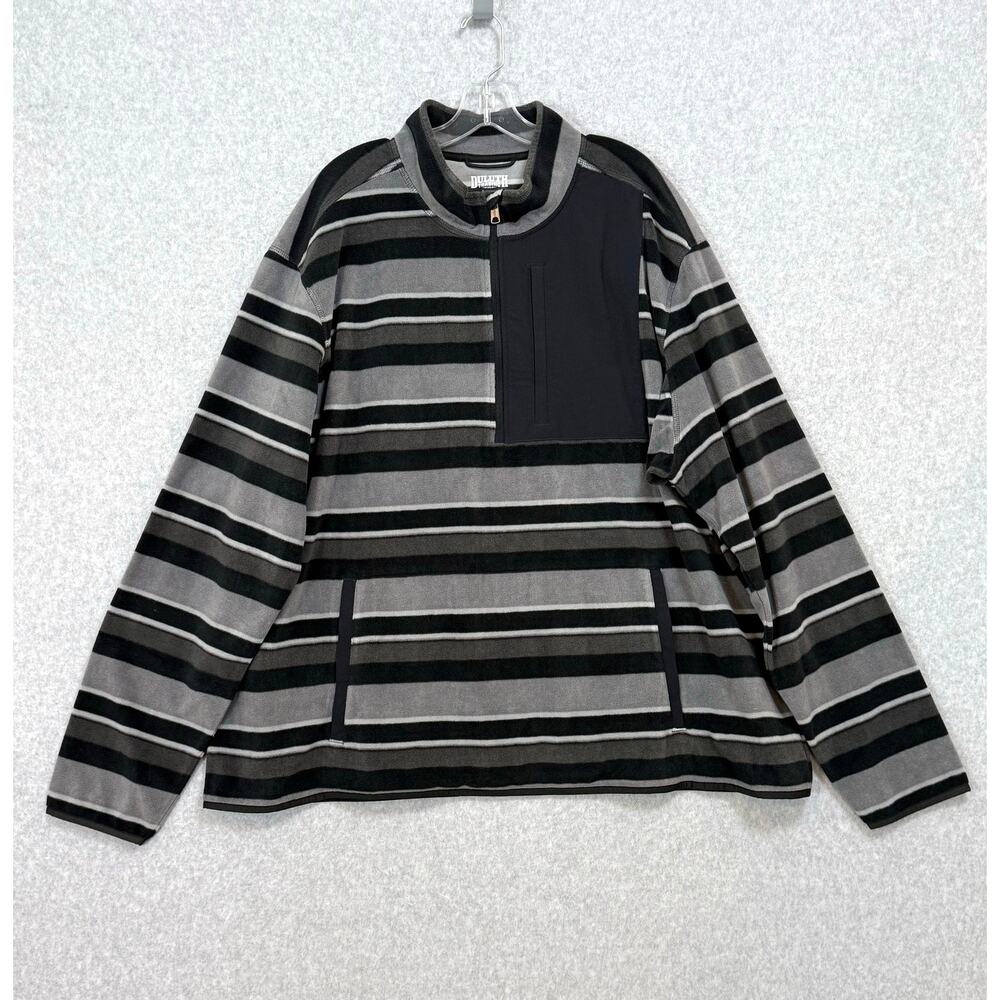 Duluth Trading Checkpoint Fleece Pullover Size 3X 1/4 Zip Mock Neck 22959 EUC - Picture 2 of 15